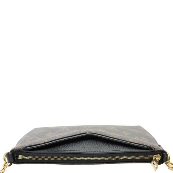 Louis Vuitton  Pallas Monogram Canvas Clutch Crossbody Bag Black - Picture 5 of 13